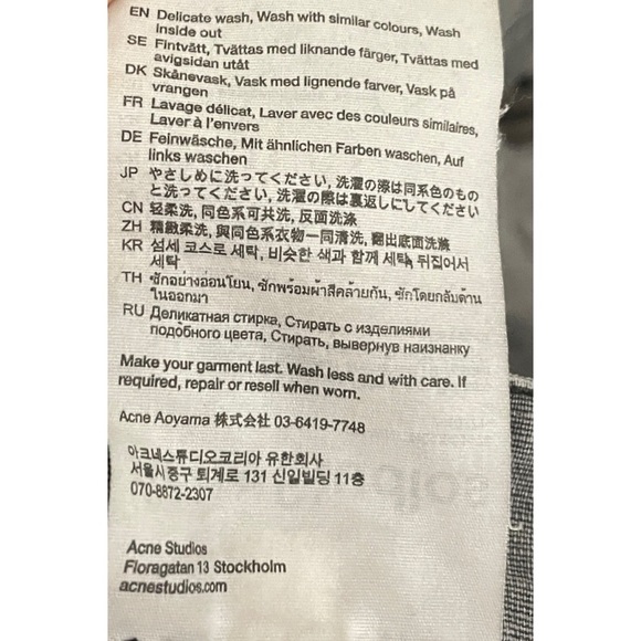 Acne Studios Gray Cargo Pants, Size 32 160/60A - Picture 12 of 13